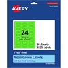 image:imageAvery Printable Oval Labels Sure Feed Technology 1 x 2 Neon Green Labels PrinttoTheEdge LaserInkjet Printable 960 Total Great for Soaps and Candles1 920 labels