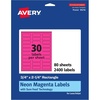 image:imageAvery Printable Rectangle Labels Sure Feed Technology 34 x 214 Neon Magenta Labels PrinttoTheEdge LaserInkjet Printable 1200 Total Great for Mailing2 400 labels