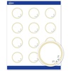 image:imageAvery Printable Round Cards Sure Feed Technology 2 Diameter Matte White with Blue Border Gold Dots Design Laser amp Inkjet Compatible 120 Total Great for Branding Weddings and MoreDouble Gold Border with Florals