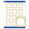 Arched Metallic Gold Florals