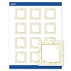 image:imageAvery Printable Square Labels Gold Edge Dots 2 x 2 Matte White Square Labels Permanent LaserInkjet 120ct Great for Product MerchandisingGold Monstera Leaves