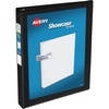 image:imageAvery Showcase Standard View 3 Ring Binder 1 Slant Rings 250Sheet Capacity 14 Inch Wide Spine 1 Black Binder Ideal for Lightweight Organization and Occasional Referencing 196001 Pack of 12