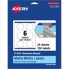 image:imageAvery TrueBlock Matte White Round Labels Sure Feed Technology 275 Diameter 60 Matte White Labels PrinttoTheEdge LaserInkjet Printable Great for Packaging and Product Merchandising150 labels