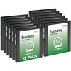 image:imageOffice Essentials Economy View 3 Ring Binders 05 Round Rings 07 Spine 100Sheet Capacity Black Binders 12Pack of 034230