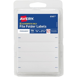 image:imageAvery File Folder Labels 58 x 234 White NonPrintable 156 Blank Labels Total 6141