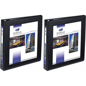 image:imageAvery HeavyDuty Framed View 3Ring Binder 1 EZD Rings 1 Black Binder 680541 Count Pack of 2