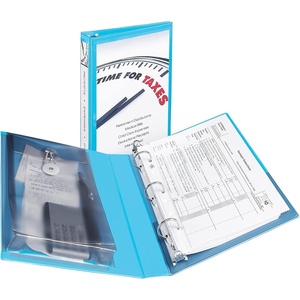 image:imageAvery Mini Durable View Protect amp Store 3 Ring Binder Holds 55 x 85 Paper 1 Round Rings 175Sheet Capacity 14 Inch Wide Spine Includes Fully Enclosed Pocket 1 Light Blue Binder 230141 Pack of 12