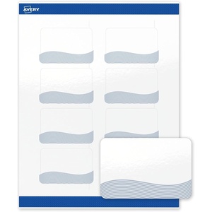 image:imageAvery Printable Rectangle Labels Double Black Border 2 x 3 Glossy White Rectangle Labels Permanent LaserInkjet 80ct Great for Product MerchandisingBlue Waves