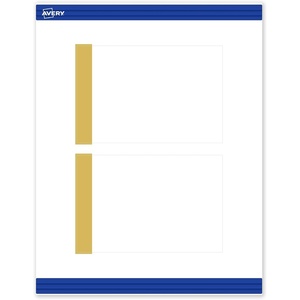image:imageAvery Printable Rectangle Postcards Gold MultiLined Border 4 x 6 Matte White LaserInkjet 20ct Great for PostcardsDipped Gold Edge