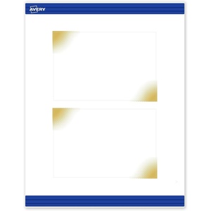 image:imageAvery Printable Rectangle Postcards Gold MultiLined Border 4 x 6 Matte White LaserInkjet 20ct Great for PostcardsGold Blush