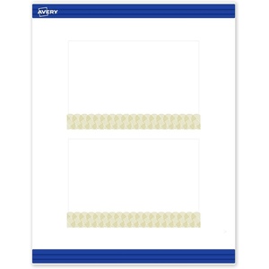 image:imageAvery Printable Rectangle Postcards Gold MultiLined Border 4 x 6 Matte White LaserInkjet 20ct Great for PostcardsGold Lace Trim