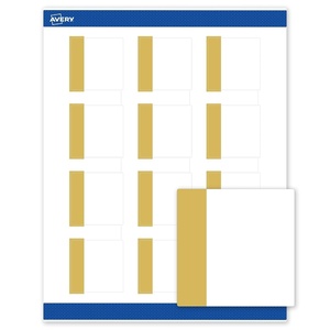 image:imageAvery Printable Square Labels Gold Edge Dots 2 x 2 Matte White Square Labels Permanent LaserInkjet 120ct Great for Product MerchandisingDipped Gold Edge