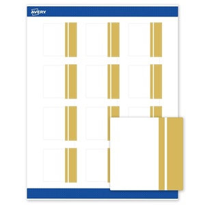 image:imageAvery Printable Square Labels Gold Edge Dots 2 x 2 Matte White Square Labels Permanent LaserInkjet 120ct Great for Product MerchandisingDouble Dipped Gold Edge