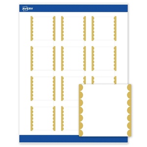 image:imageAvery Printable Square Labels Gold Edge Dots 2 x 2 Matte White Square Labels Permanent LaserInkjet 120ct Great for Product MerchandisingGold Dots Edge