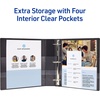 image:imageAvery HeavyDuty View 3 Ring Binder 3 One Touch Slant Rings White Perfect Trading Card Binder 7979315