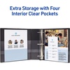 image:imageAvery HeavyDuty View 3 Ring Binder 3 One Touch Slant Rings White Perfect Trading Card Binder 797932