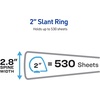image:imageAvery HeavyDuty View 3 Ring Binder 3 One Touch Slant Rings White Perfect Trading Card Binder 797932