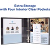 image:imageAvery HeavyDuty View 3 Ring Binder 3 One Touch Slant Rings White Perfect Trading Card Binder 797933