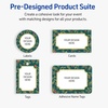 image:imageAvery Printable Christmas Address Labels with Sure Feed Technology Rectangle 1 x 258 PrePrinted Green amp Metallic Gold Border Design Matte White Laser amp Inkjet Compatible 160 TotalTeal  Metallic Gold Frame