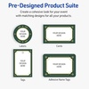 image:imageAvery Printable Christmas Address Labels with Sure Feed Technology Rectangle 1 x 258 PrePrinted Green amp Metallic Gold Border Design Matte White Laser amp Inkjet Compatible 160 TotalGreen  Metallic Gold Border