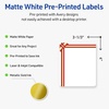 image:imageAvery Printable Christmas Labels with Sure Feed Technology Rectangle 4 x 313 PrePrinted Metallic Gold Border with Holly Design Matte White Laser amp Inkjet Compatible 40 TotalRed  Metallic Gold Gift Bow