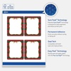 image:imageAvery Printable Christmas Labels with Sure Feed Technology Rectangle 4 x 313 PrePrinted Metallic Gold Border with Holly Design Matte White Laser amp Inkjet Compatible 40 TotalPlaid Border W Metallic Gold Frame
