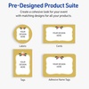 image:imageAvery Printable Christmas Labels with Sure Feed Technology Rectangle 4 x 313 PrePrinted Metallic Gold Border with Holly Design Matte White Laser amp Inkjet Compatible 40 TotalMetallic Gold Frame W Holly Berries