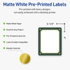 image:imageAvery Printable Christmas Labels with Sure Feed Technology Rectangle 4 x 313 PrePrinted Metallic Gold Border with Holly Design Matte White Laser amp Inkjet Compatible 40 TotalGreen  Metallic Gold Border