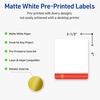 image:imageAvery Printable Christmas Labels with Sure Feed Technology Rectangle 4 x 313 PrePrinted Metallic Gold Border with Holly Design Matte White Laser amp Inkjet Compatible 40 TotalRed Gift W Metallic Gold Bow