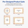 image:imageAvery Printable Christmas Labels with Sure Feed Technology Rectangle 4 x 313 PrePrinted Metallic Gold Border with Holly Design Matte White Laser amp Inkjet Compatible 40 TotalPink  Metallic Gold Frame