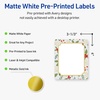 image:imageAvery Printable Christmas Labels with Sure Feed Technology Rectangle 4 x 313 PrePrinted Metallic Gold Border with Holly Design Matte White Laser amp Inkjet Compatible 40 TotalBlue Border W Metallic Gold Frame