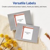 image:imageAvery Printable Christmas Labels with Sure Feed Technology Rectangle 4 x 313 PrePrinted Metallic Gold Border with Holly Design Matte White Laser amp Inkjet Compatible 40 TotalRed  Metallic Gold Gift Bow