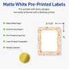 image:imageAvery Printable Christmas Labels with Sure Feed Technology Rectangle 4 x 313 PrePrinted Metallic Gold Border with Holly Design Matte White Laser amp Inkjet Compatible 40 TotalPink  Metallic Gold Frame