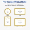 image:imageAvery Printable Christmas Labels with Sure Feed Technology Rectangle 4 x 313 PrePrinted Metallic Gold Border with Holly Design Matte White Laser amp Inkjet Compatible 40 TotalMetallic Gold Hanging Ornaments