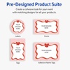 image:imageAvery Printable Christmas Labels with Sure Feed Technology Rectangle 4 x 313 PrePrinted Metallic Gold Border with Holly Design Matte White Laser amp Inkjet Compatible 40 TotalPink Border W Red  Metallic Gold Bow
