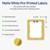 image:imageAvery Printable Christmas Labels with Sure Feed Technology Rectangle 4 x 313 PrePrinted Metallic Gold Border with Holly Design Matte White Laser amp Inkjet Compatible 40 TotalMetallic Gold Frame W Holly Berries