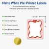 image:imageAvery Printable Christmas Labels with Sure Feed Technology Rectangle 4 x 313 PrePrinted Metallic Gold Border with Holly Design Matte White Laser amp Inkjet Compatible 40 TotalPink Border W Red  Metallic Gold Bow