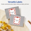 image:imageAvery Printable Christmas Labels with Sure Feed Technology Rectangle 4 x 313 PrePrinted Metallic Gold Border with Holly Design Matte White Laser amp Inkjet Compatible 40 TotalPink Border W Red  Metallic Gold Bow