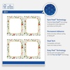 image:imageAvery Printable Christmas Labels with Sure Feed Technology Rectangle 4 x 313 PrePrinted Metallic Gold Border with Holly Design Matte White Laser amp Inkjet Compatible 40 TotalBlue Border W Metallic Gold Frame