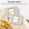 image:imageAvery Printable Christmas Labels with Sure Feed Technology Rectangle 4 x 313 PrePrinted Metallic Gold Border with Holly Design Matte White Laser amp Inkjet Compatible 40 TotalMetallic Gold Frame W Holly Berries