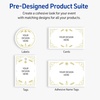 image:imageAvery Printable Christmas Labels with Sure Feed Technology Rectangle 4 x 313 PrePrinted Metallic Gold Border with Holly Design Matte White Laser amp Inkjet Compatible 40 TotalMetallic Gold Christmas Trees