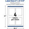 image:imageAvery Printable Christmas Labels with Sure Feed Technology Rectangle 4 x 313 PrePrinted Metallic Gold Border with Holly Design Matte White Laser amp Inkjet Compatible 40 TotalRed Gift W Metallic Gold Bow