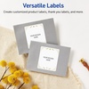 image:imageAvery Printable Christmas Labels with Sure Feed Technology Rectangle 4 x 313 PrePrinted Metallic Gold Border with Holly Design Matte White Laser amp Inkjet Compatible 40 TotalMetallic Gold Christmas Trees