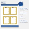 image:imageAvery Printable Christmas Labels with Sure Feed Technology Rectangle 4 x 313 PrePrinted Metallic Gold Border with Holly Design Matte White Laser amp Inkjet Compatible 40 TotalMetallic Gold Frame W Holly Berries