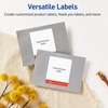 image:imageAvery Printable Christmas Labels with Sure Feed Technology Rectangle 4 x 313 PrePrinted Metallic Gold Border with Holly Design Matte White Laser amp Inkjet Compatible 40 TotalRed Gift W Metallic Gold Bow