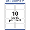 image:imageAvery Printable Shipping Labels Sure Feed Technology 2 x 4 Glossy Crystal Clear 100 Blank Mailing Labels 6522500 labels