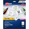 image:imageAvery Clean Edge Printable Square Cards with Sure Feed Technology Rounded Corners 25 x 25 White 180 Blank Cards for Laser Printers 35703