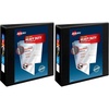image:imageAvery HeavyDuty View 3 Ring Binder 3 Inch One Touch Slant Rings 35 Spine 1 Black Binder 79100One Size Pack of 2