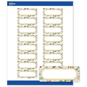 image:imageAvery Printable Christmas Address Labels with Sure Feed Technology Rectangle 1 x 258 PrePrinted Green amp Metallic Gold Border Design Matte White Laser amp Inkjet Compatible 160 TotalBlue Border W Metallic Gold Frame