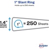 image:imageAvery Dual Color HeavyDuty View Binder Pool BlueLavender 1 Slant Rings Holds 250 Sheets 79899